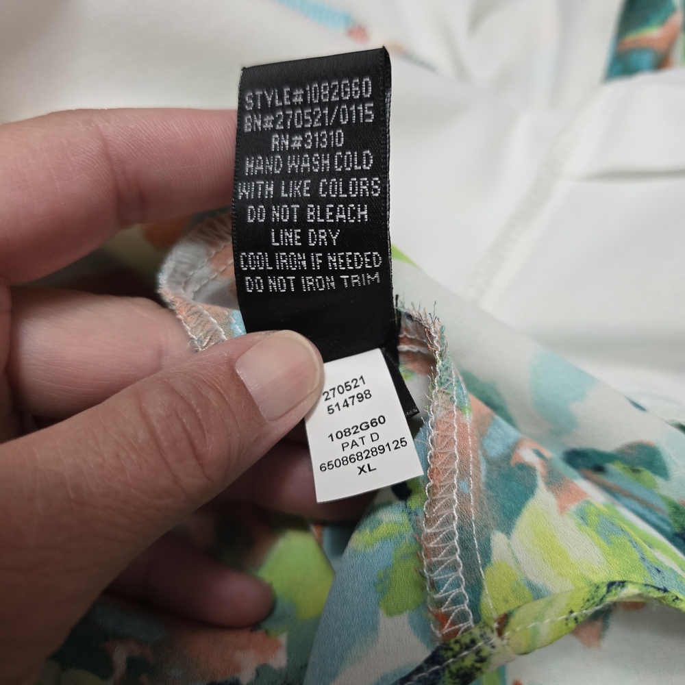 IZ Byer XL Watercolor Print Layered Tank Top – Beaded Detail - Picture 8 of 8